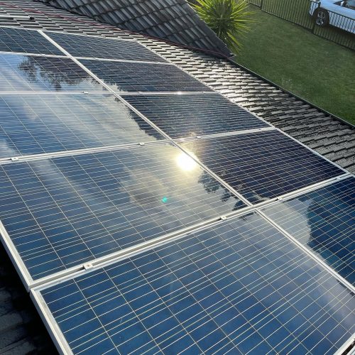 Water Attack Pressure Washing – Solar panel cleaning Solar panel cleaning - shining clean solar panel closeup