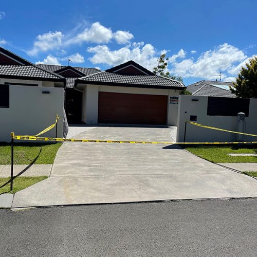 Water Attack Pressure Washing – Gutter Cleaning Brisbane Gutter Cleaning brisbane - residential home with tape